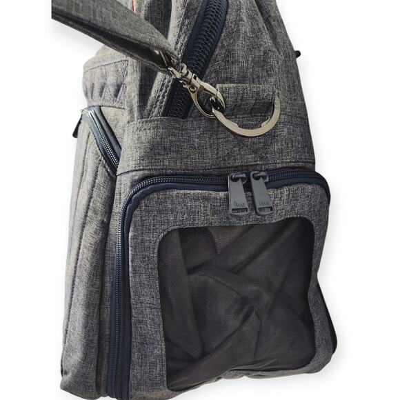 Lug Boxer Packable Duffel Travel Overnight Weekender Carry-on Bag Gray NWOT - Picture 3 of 7